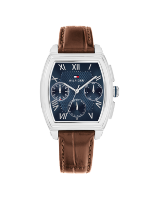 Rel&oacute;gio Homem Multifun&ccedil;&otilde;es A&ccedil;o e Pele