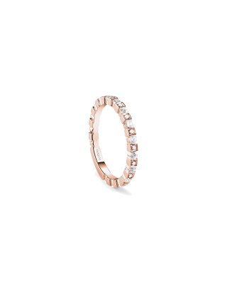 Anel Belle &Eacute;poque Ouro Rosa E Diamantes