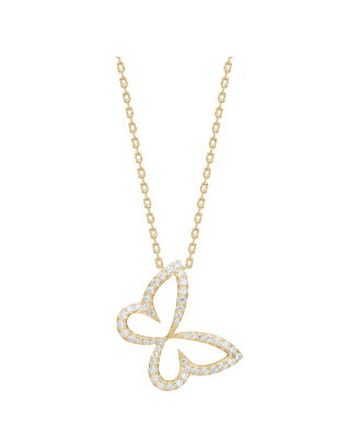 Colar PAMELANOR Borboleta Dourado