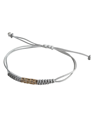 Pulseira 5 Beads Ouro Rosa e Diamantes