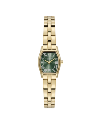 Rel&oacute;gio Mulher Tonneau A&ccedil;o Dourado