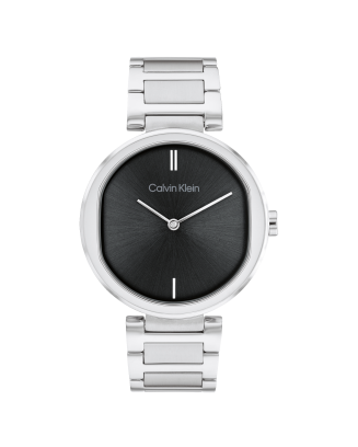 Relógio Senhora Preto em Aço