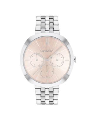 Relógio Senhora Dourado Rosa em Aço