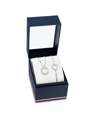 Set Mulher Colar e Pulseira Aço