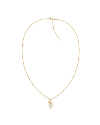 Colar Dourado Pendente Pérola