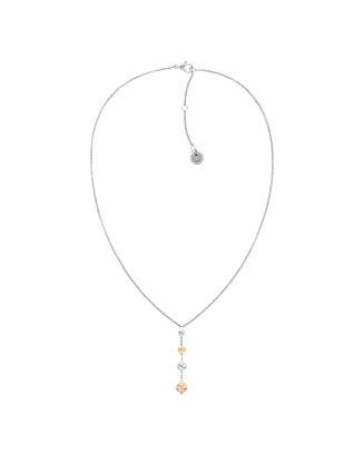 Colar esferas com pendente tricolor