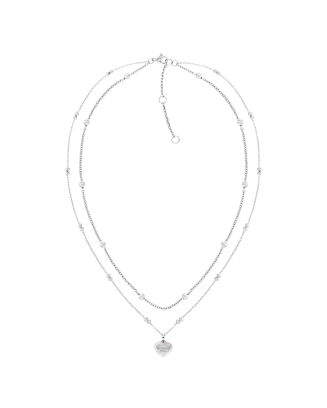 Colar Mulher A&ccedil;o Duplo