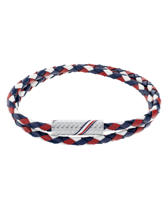 Pulseira Dupla Pele Tricolor e Aço Íman
