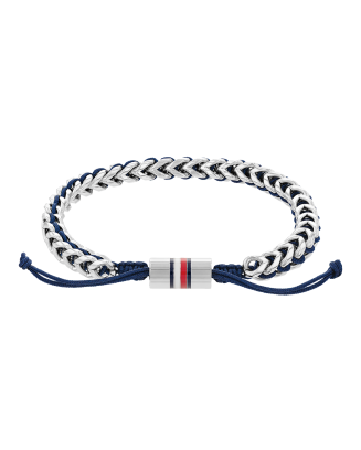 Pulseira Aço malha e Nylon Ajustável