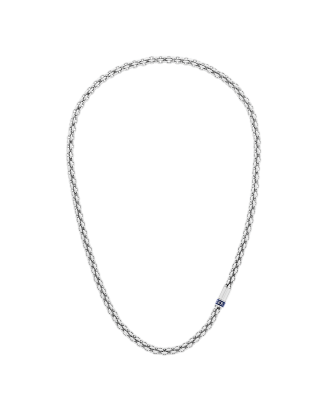 Colar Aço Malha Azul Fecho magnético