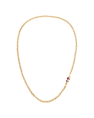 Colar Homem Aço Dourado Malha