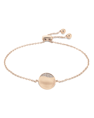 Pulseira em dourado rosa com cristais