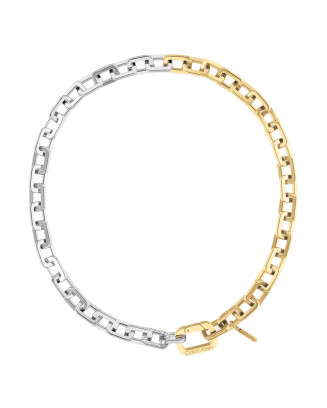 Colar Senhora em Aço e Dourado