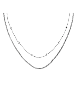 Colar Duplo Senhora em A&ccedil;o