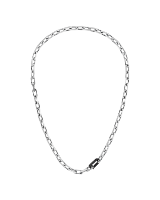 Colar Homem em Aço e Preto