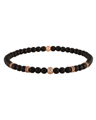 Pulseira Ceramic Castanha Ouro Rosa E Diamantes