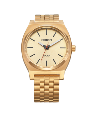 Relógio Time Teller Solar Preto e Dourado