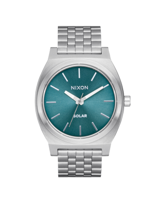 Relógio Time Teller Solar Azul e Prateado