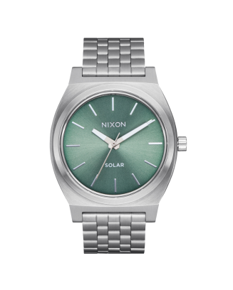 Relógio Time Teller Solar Verde e Prateado