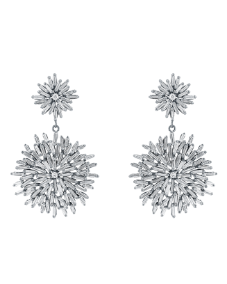 Brincos Ouro Branco e Diamantes