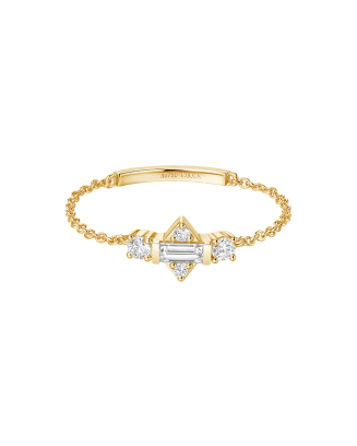 Anel Endless Chain Em Ouro Amarelo E Diamantes