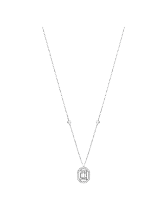 Colar Ouro Branco e Diamantes