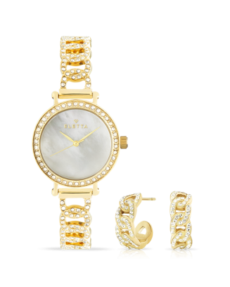 Box Relógio Mulher Celebration Gold