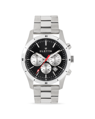 Rel&oacute;gio Homem Active Black & Silver