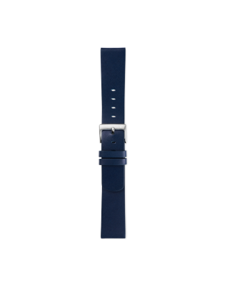 Bracelete Pele Azul Aço Mate 20mm