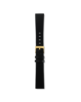 Bracelete Pele Preta Gold 16mm