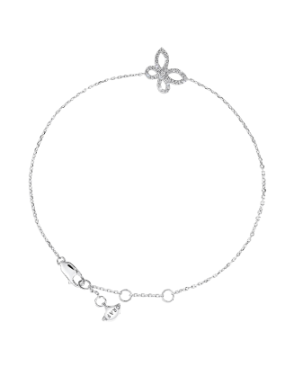 Pulseira Mini Butterfly Ouro Branco e Diamantes