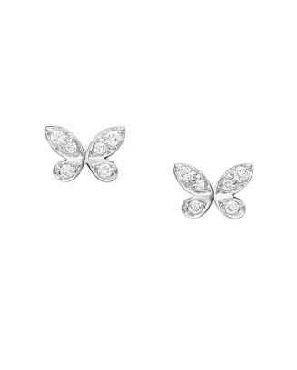 Brincos Butterfly Petite Ouro Branco E Diamantes
