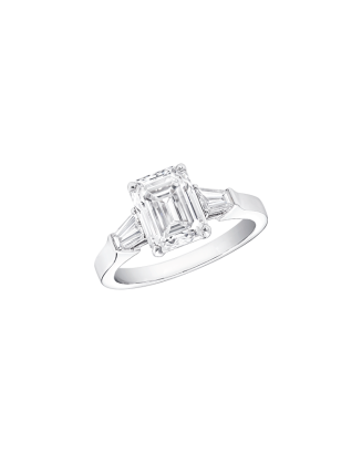 Anel Solitário Promise Platina E Diamantes