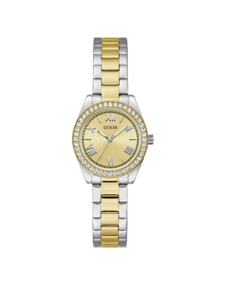 Relógio Feminino Mini Luna Bicolor com Brilhantes