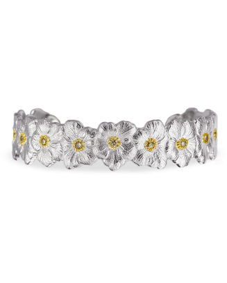 Pulseira Blossoms Prata e Vermeil com Diamantes
