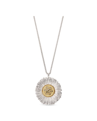 Colar Pendente Blossoms Prata e Vermeil com Diamantes
