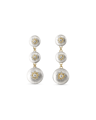 Brincos Macri Ouro Branco, Ouro Amarelo E Diamantes