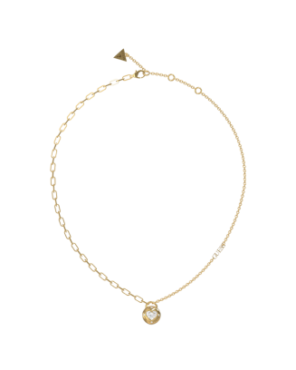 Colar em Aço com Coração e Brilhante