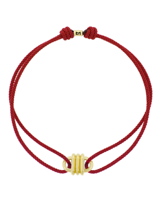 Pulseira Padlock Ouro Corda E Ouro Amarelo
