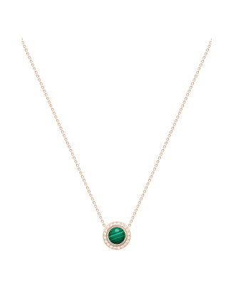 Pendente Possession Ouro Rosa, Diamantes E Malaquite
