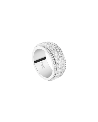 Anel Possession Ouro Branco E Diamantes