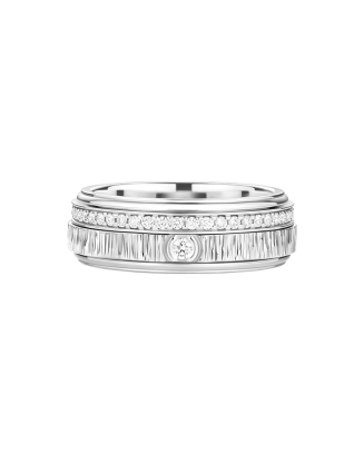 Anel Possession Ouro Branco E Diamantes