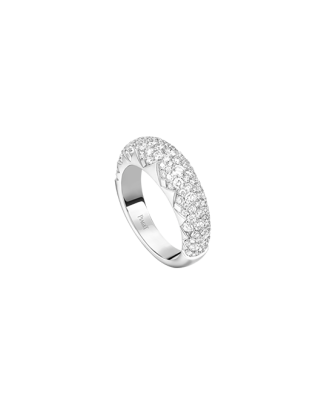 Anel Sunlight Ouro Branco E Diamantes