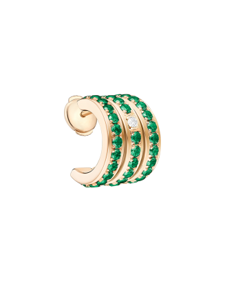 Brinco Possession Único Ouro Rosa, Diamantes E Esmeraldas