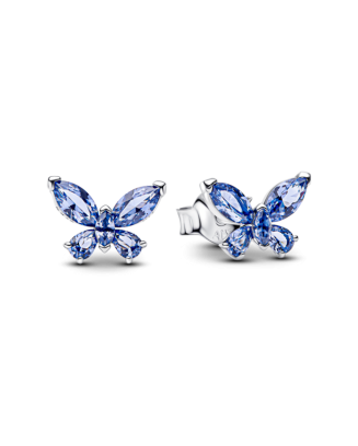 Brincos Timeless Borboleta Azul Zirc&oacute;nias