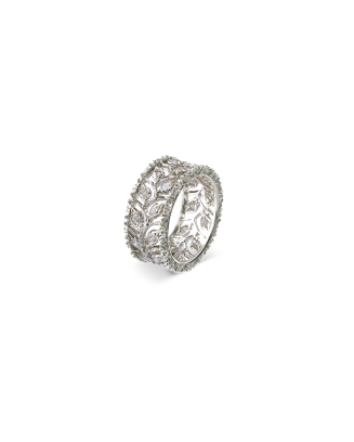 Anel Eternelle Ramage Ouro Branco E Diamantes