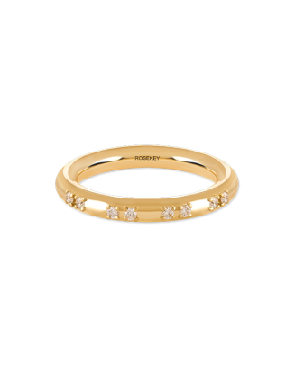 Anel Primrose Ouro Amarelo E Diamantes