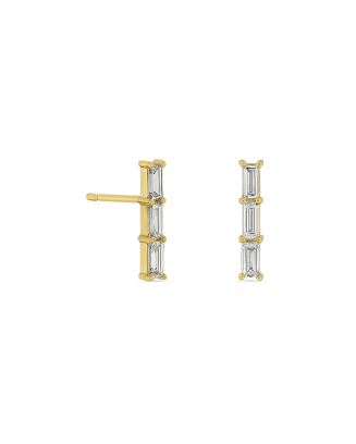 Brincos Whistle Ouro Amarelo E Diamantes