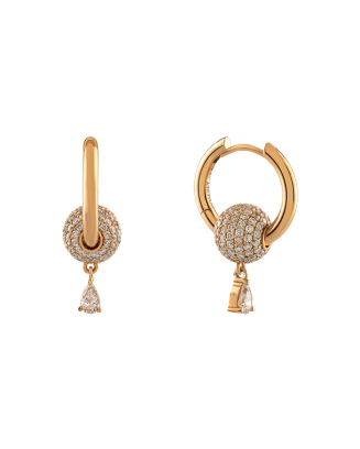 Brincos Love Is In The Air em Ouro Rosa E Diamantes