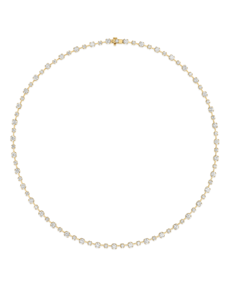 Colar Daisies Ouro Rosa E Diamantes